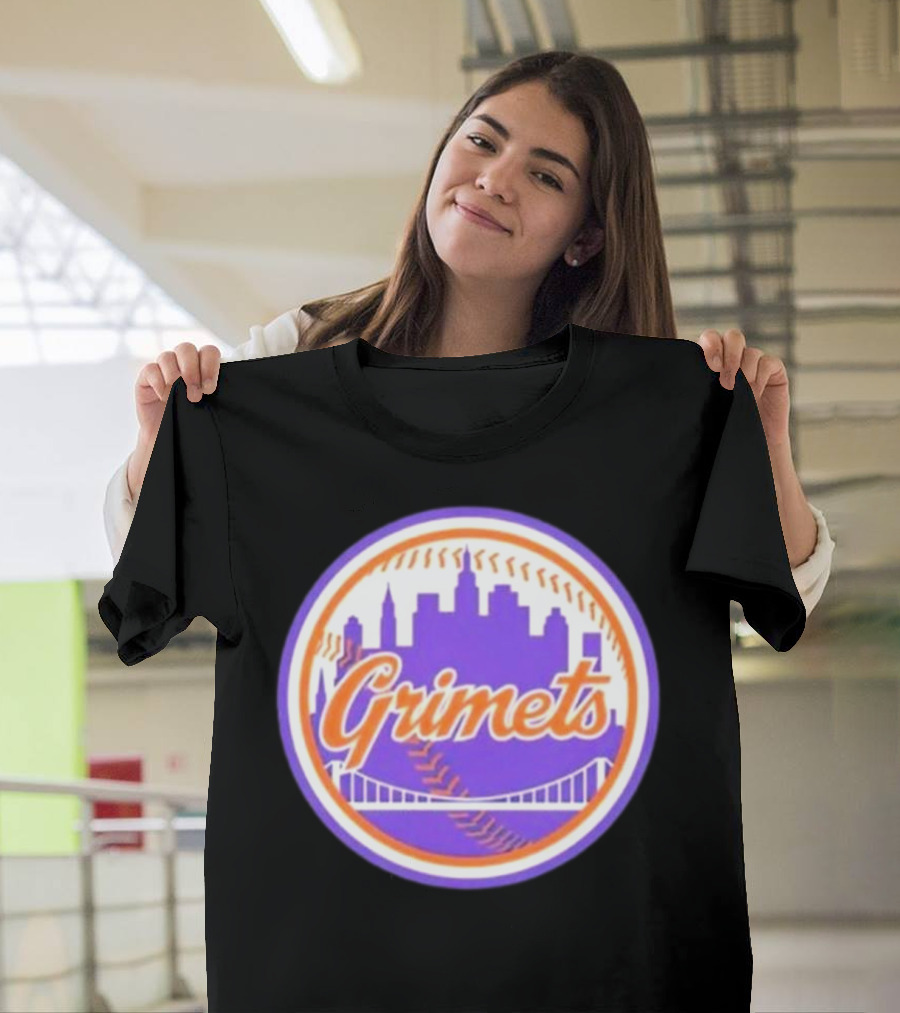 Ny Mets Grimets Skyline Baseball T-Shirt
