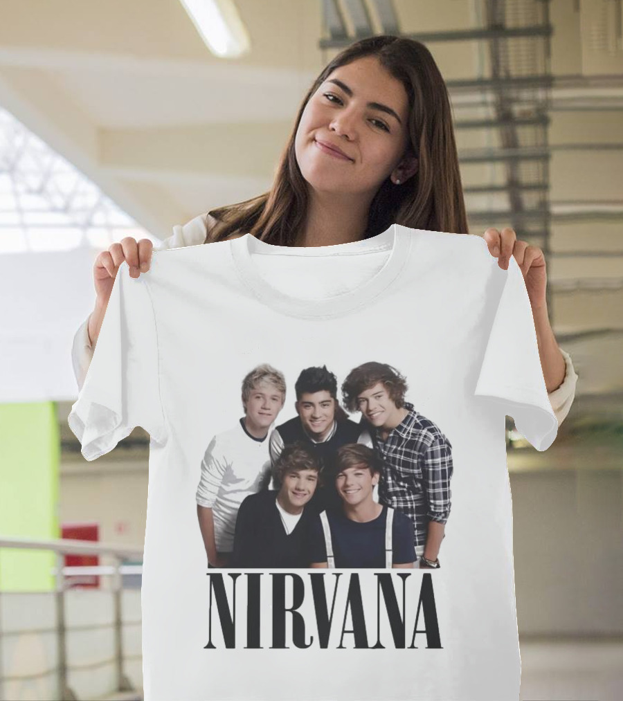 Nirvana One Direction Mashup Fan Shirt Image T-Shirt
