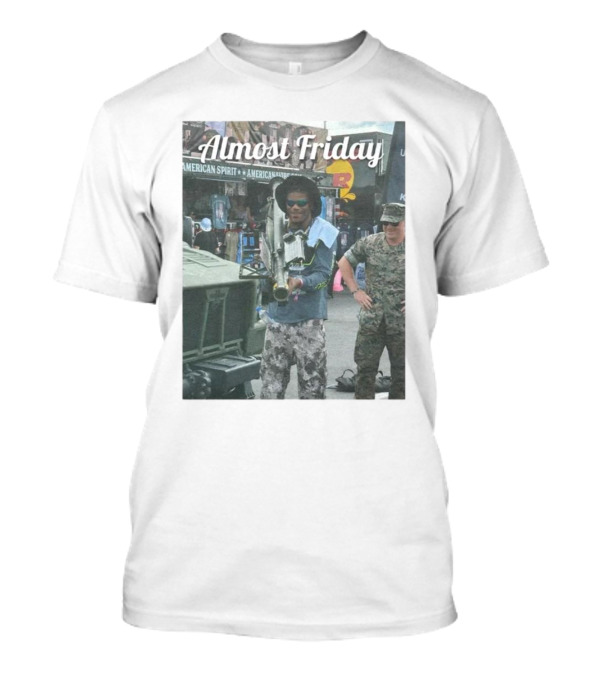 Almost Friday Lamar With Rocket Launcher In Military Setting T-Shirt