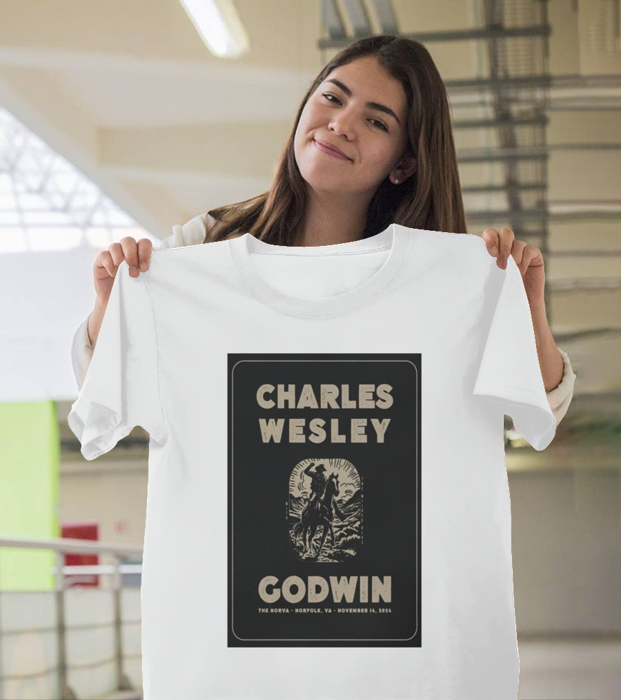 Charles Wesley Godwin Live at The NorVa Norfolk VA November 14 2024 Tour T-Shirt