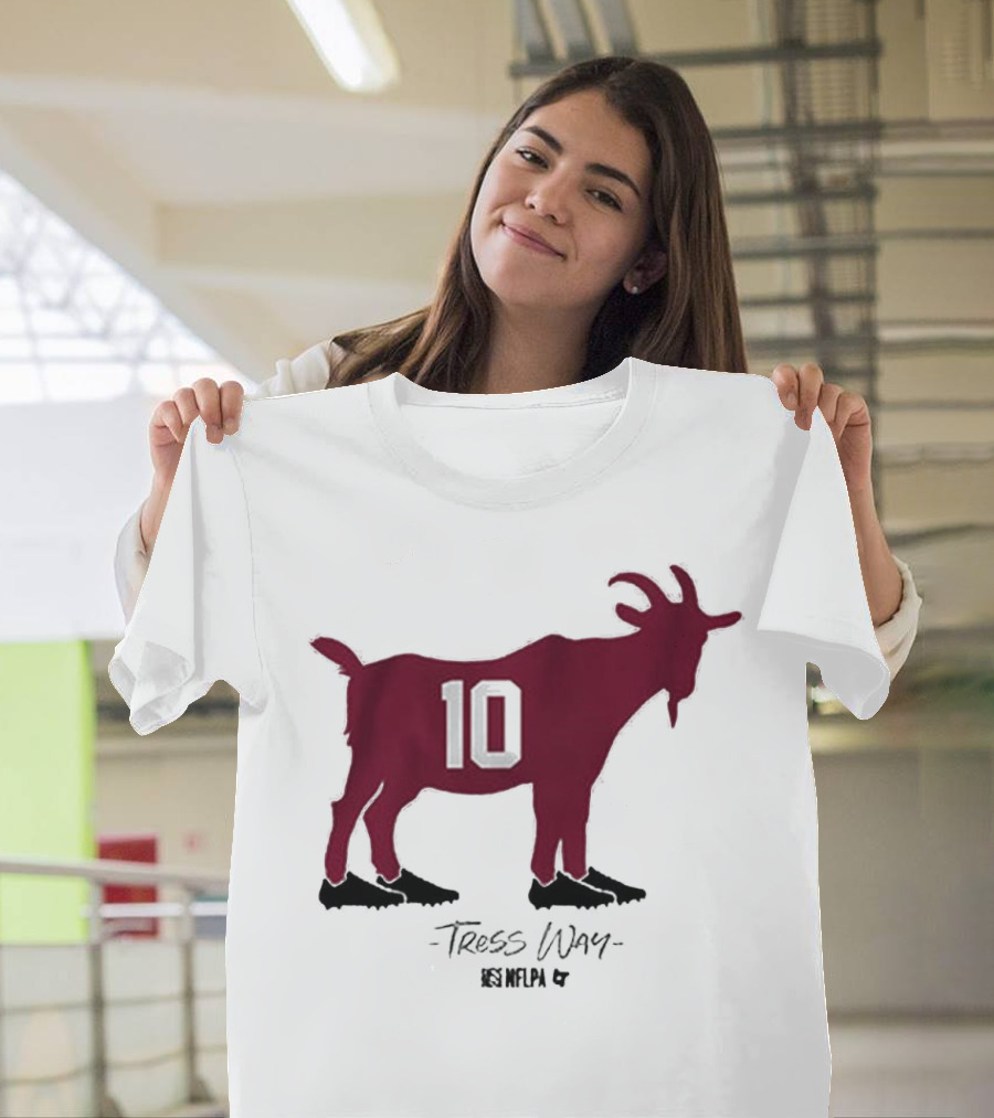 Tress Way 10 Punt Goat Washington Commanders NFLPA T-Shirt
