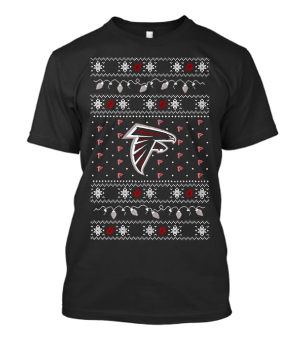 Atlanta Falcons Holiday Lights Ugly Sweater T-Shirt