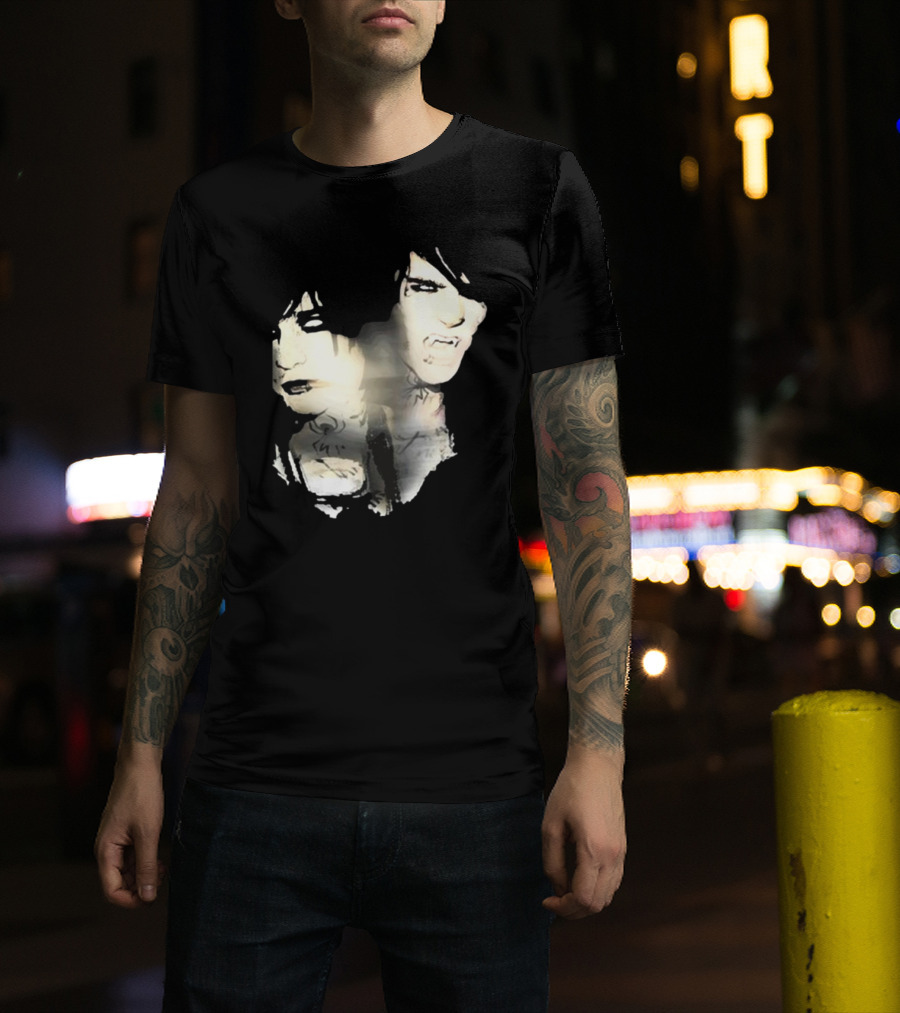Johnnieguilbert Transformation Dual Expression Emo Vampire Aesthetic T-Shirt