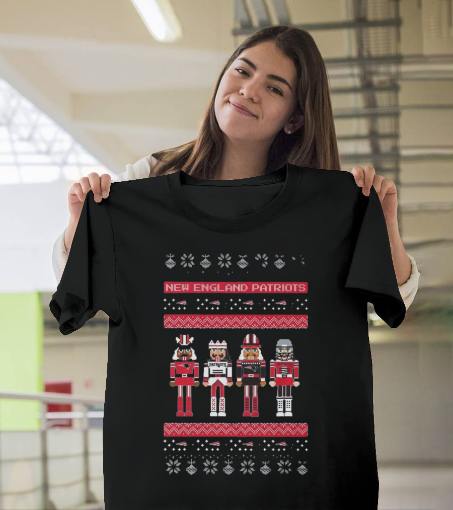 New England Patriots Nutcracker Holiday Sweater T-Shirt