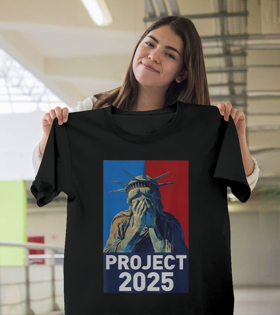 Stop Project 2025 Statue Of Liberty Weeping T-Shirt