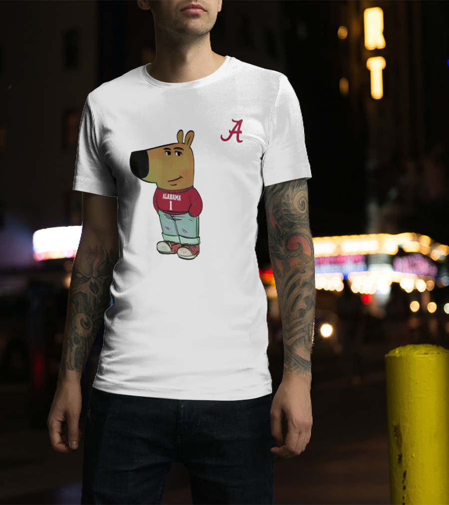 Alabama Crimson Tide Chill Cartoon Character T-Shirt