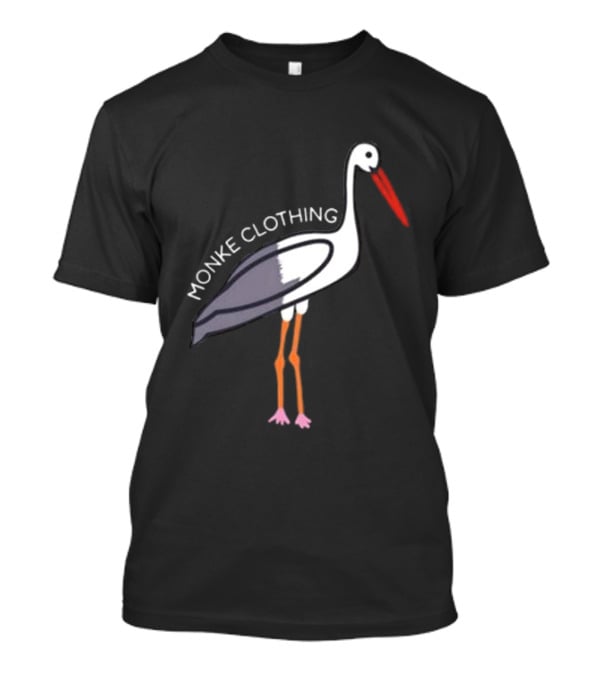 Monke Clothing Stork Woven Design With Stork T-Shirt