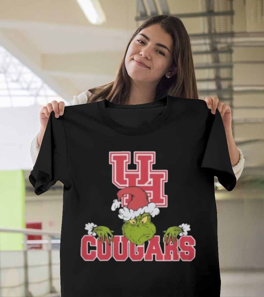 NCAA Houston Cougars Grinch Christmas T-Shirt
