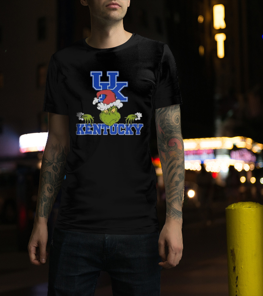 Kentucky Wildcats Grinch Christmas NCAA Football T-Shirt