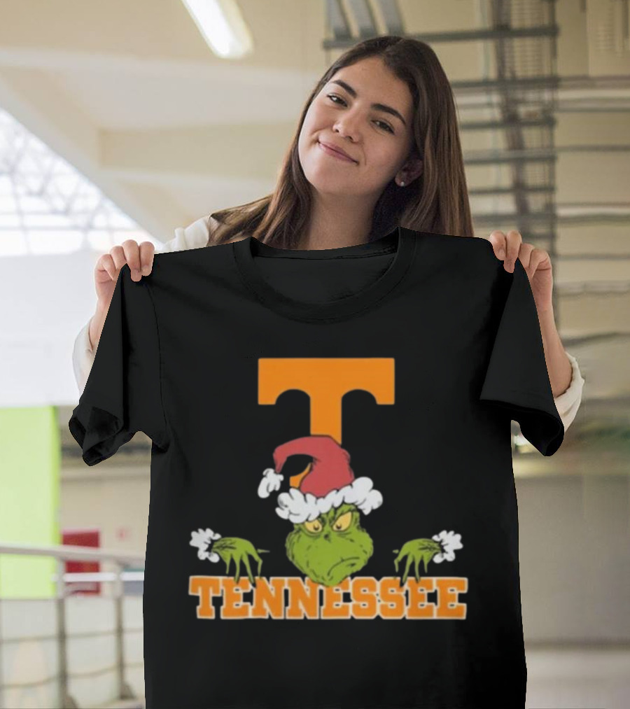 Tennessee Volunteers Grinch Christmas NCAA Football T-Shirt