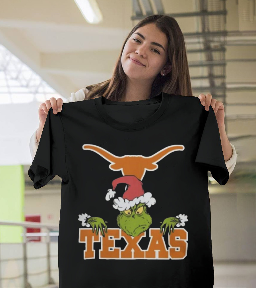 NCAA Texas Longhorns Grinch Christmas T-Shirt