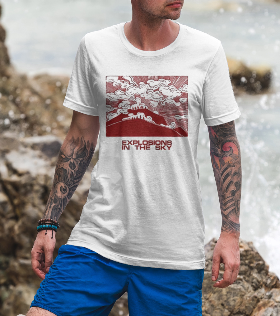 Explosions In The Sky End Natural Cloud Mountain Landscape T-Shirt