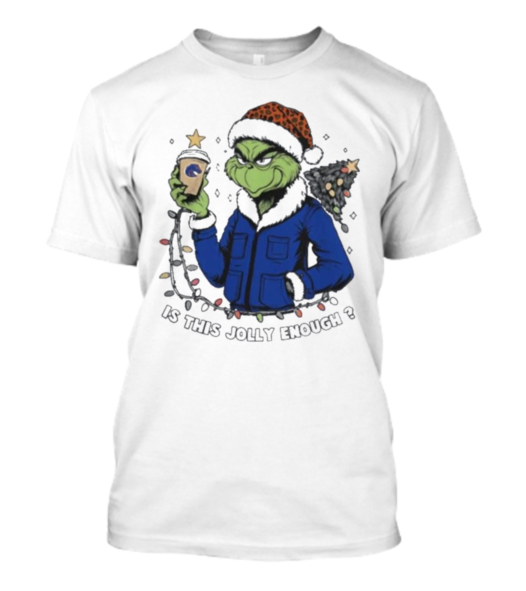 Boise State Broncos Santa Grinch Is This Jolly Enough Merry Christmas T-Shirt