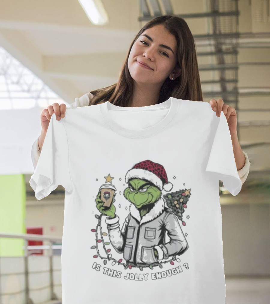 New Mexico Lobos X Santa Grinch Is This Jolly Enough Merry Christmas Festival T-Shirt
