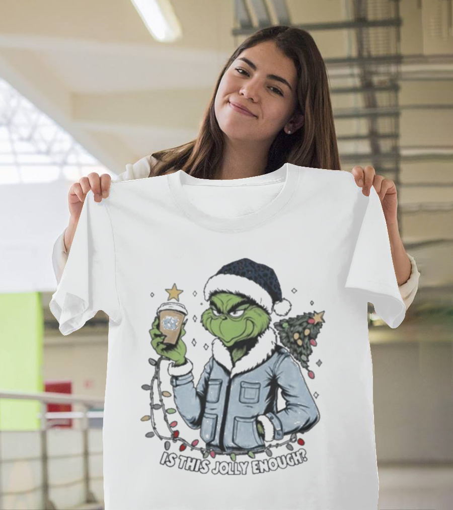 North Carolina Tar Heels Grinch Is This Jolly Enough Merry Christmas T-Shirt