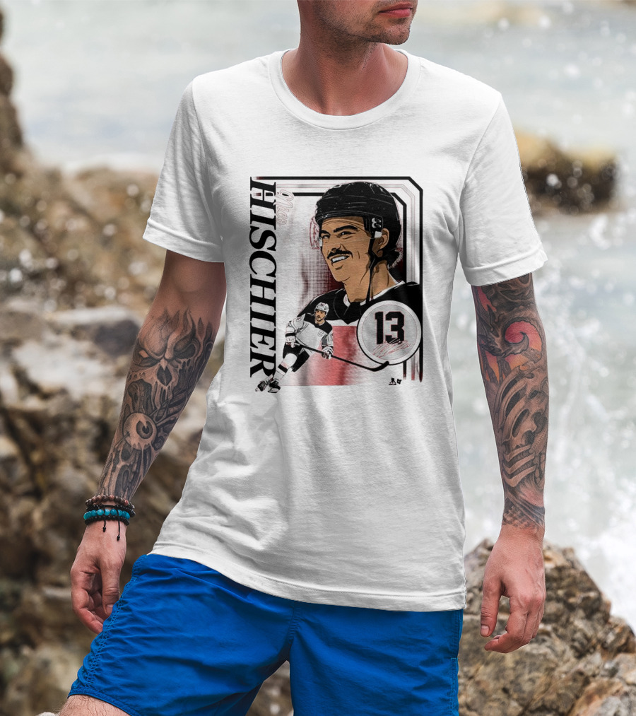 Nico Hischier Collage Frame Number 13 Hockey T-Shirt