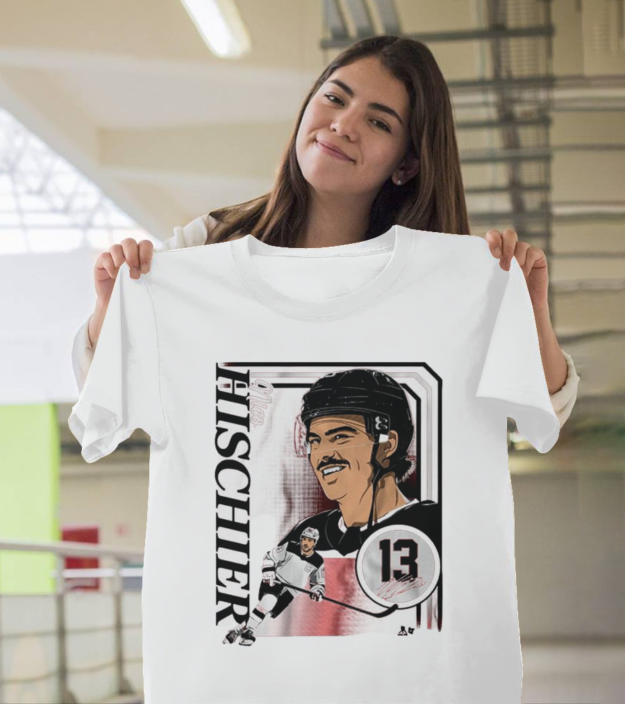 Nico Hischier Collage Frame Number 13 Hockey T-Shirt
