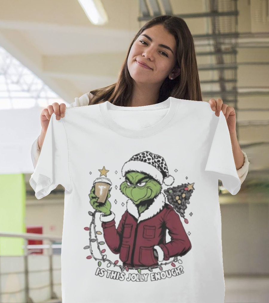 Troy Trojans X Grinch Santa Is This Jolly Enough Merry Christmas T-Shirt