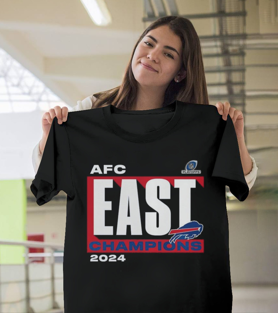 Buffalo Bills AFC East Champions 2024 Playoffs Big And Tall Conquer T-Shirt