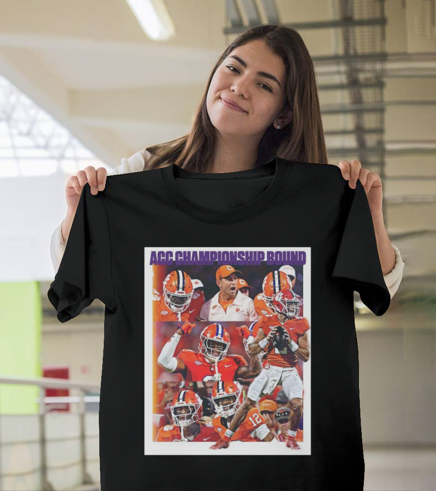 Clemson Tigers ACC Championship Bound 2024 Football Players and Coach T-Shirt