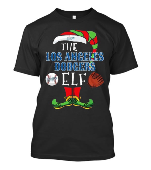 The Los Angeles Dodgers Elf Christmas Baseball T-Shirt