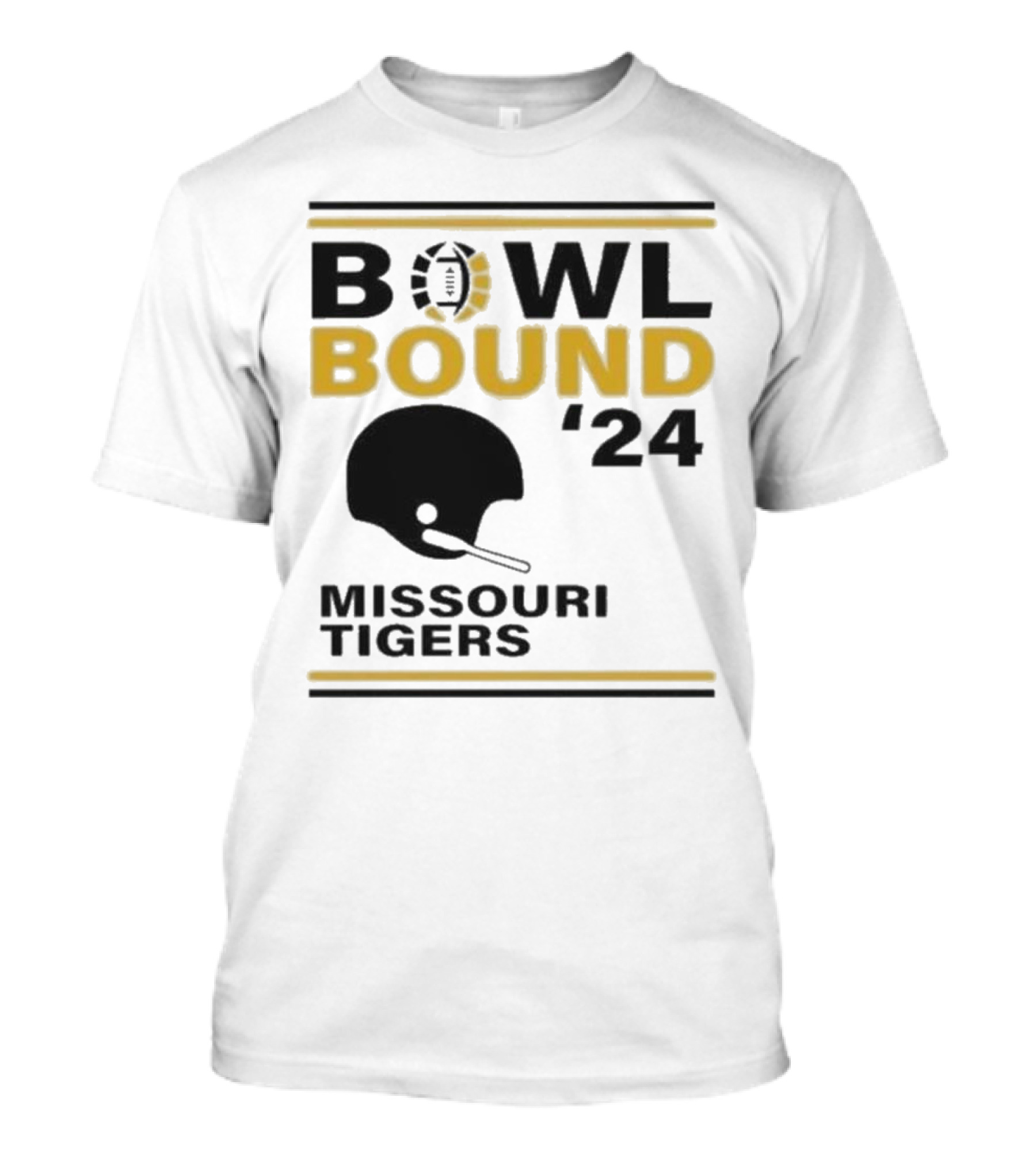 Missouri Tigers Bowl Bound '24 Football Helmet T-Shirt