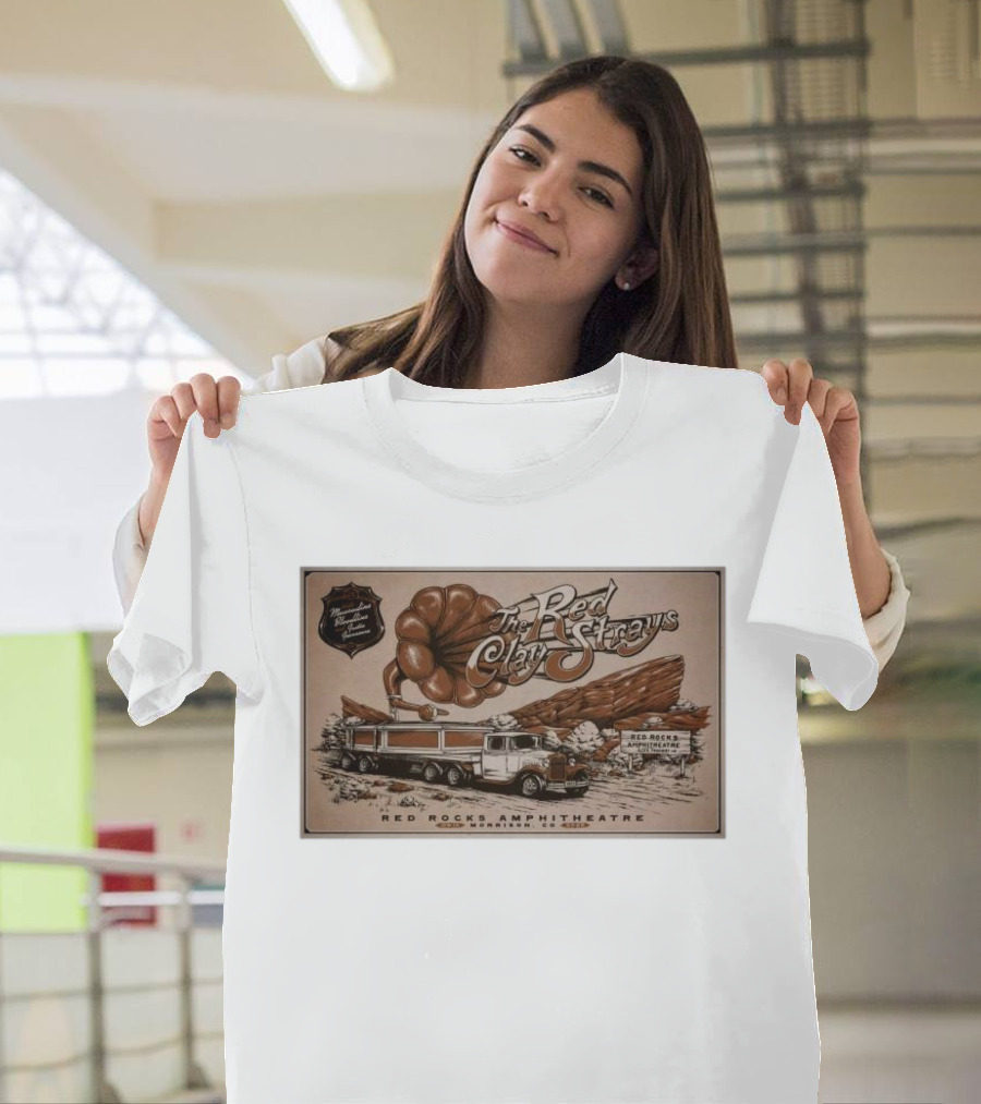 Red Clay Strays Morrison CO Sep 14 2025 Red Rocks Amphitheatre Stagecoach and Trumpet T-Shirt