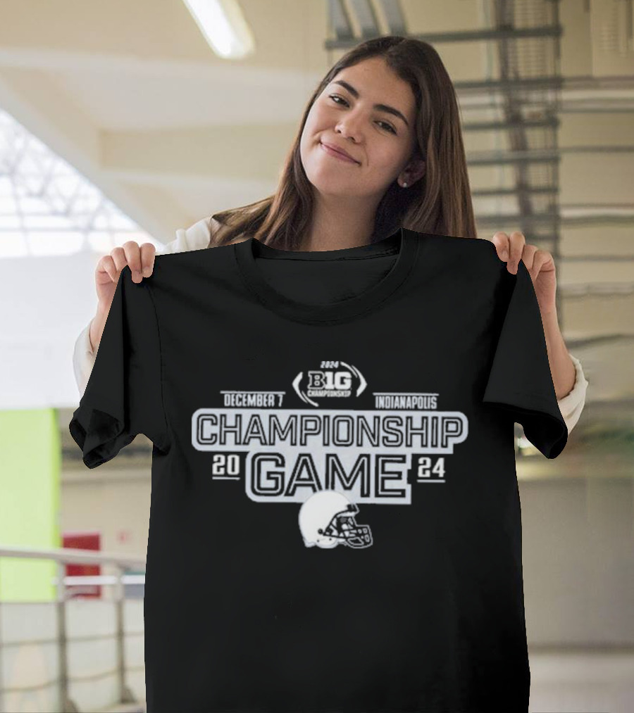 Penn State Nittany Lions Big Ten Football Championship Game December 7 2024 Helmet Indianapolis T-Shirt