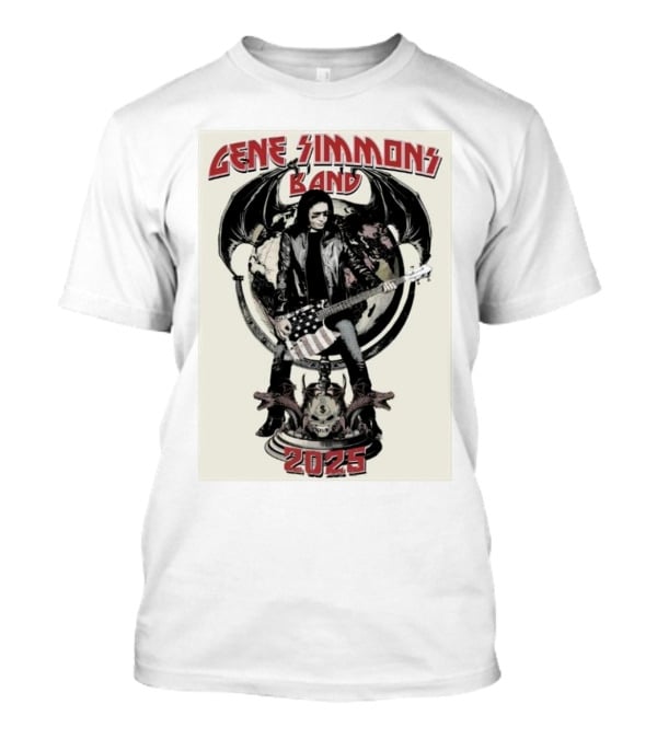 Gene Simmons Band 2025 Spring Shows Featuring Iconic Imagery T-Shirt