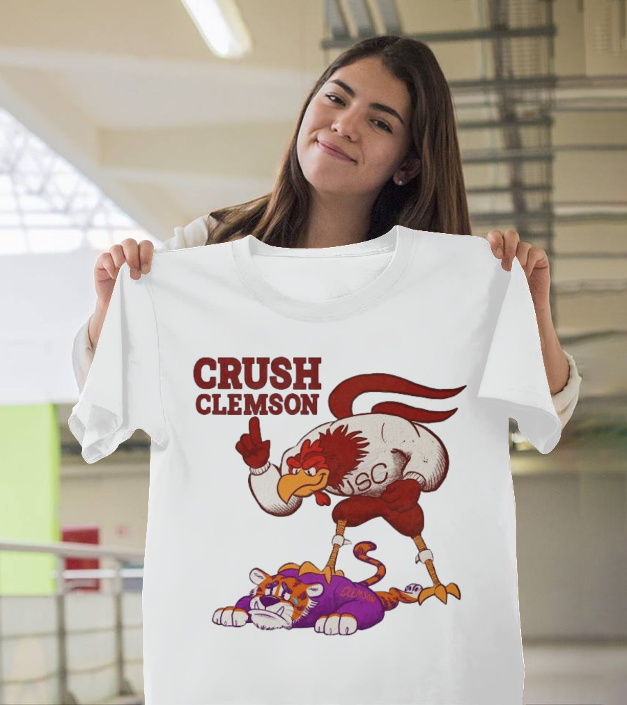 Crush Clemson USC Gamecocks Defeat Tigers Mascot T-Shirt