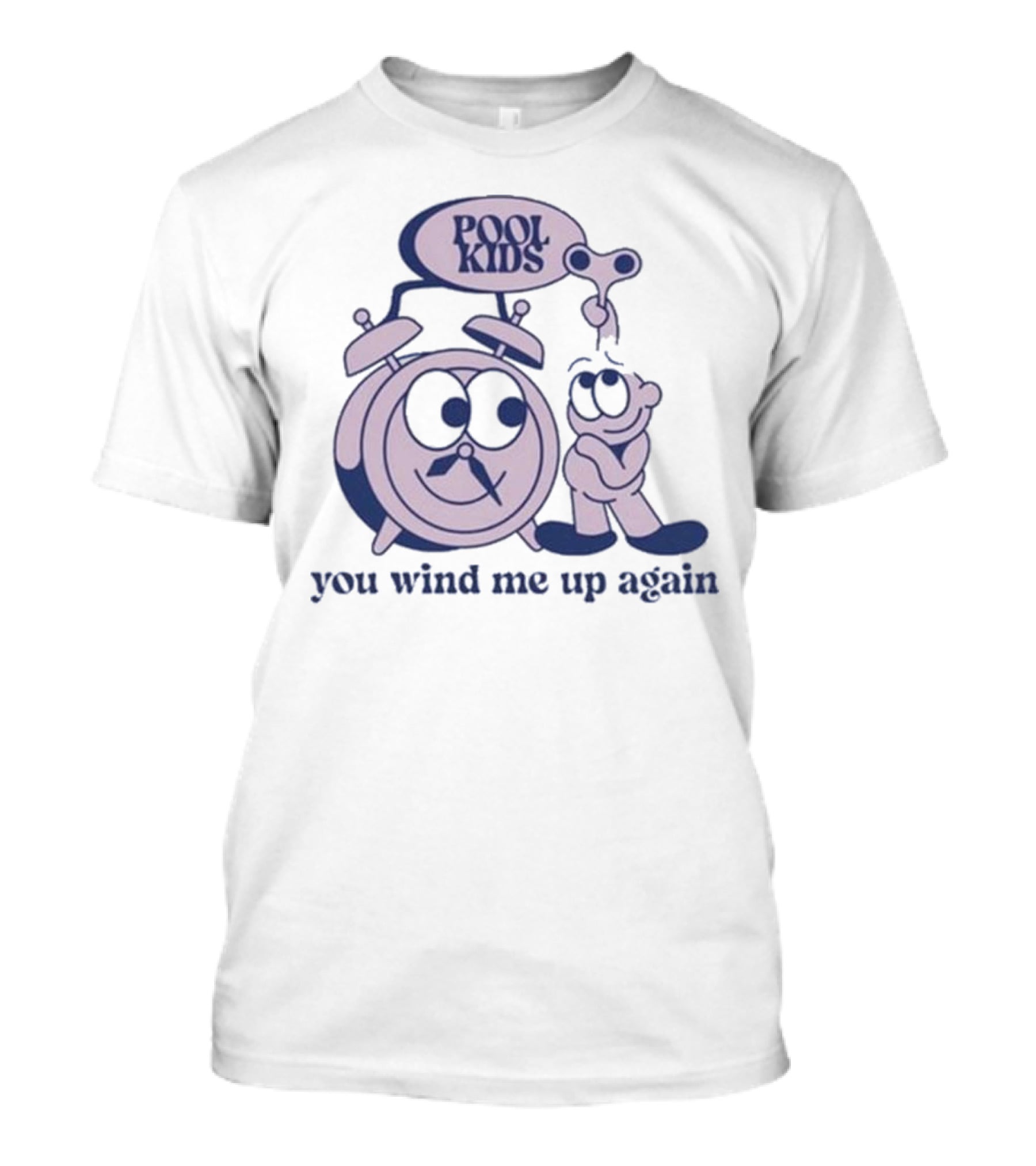 POOK KIDS Cartoon Clock Character You Wind Me Up Again T-Shirt