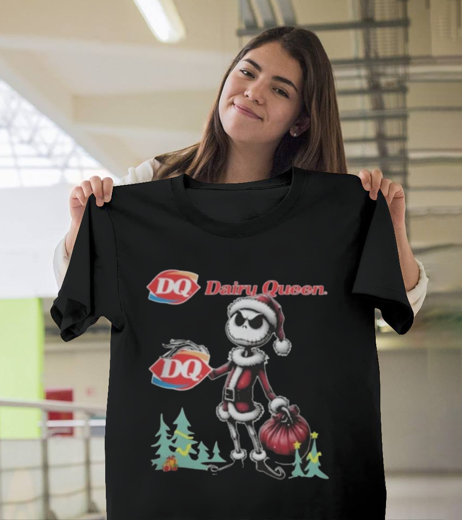 Santa Jack Skellington Dairy Queen Merry Christmas T-Shirt