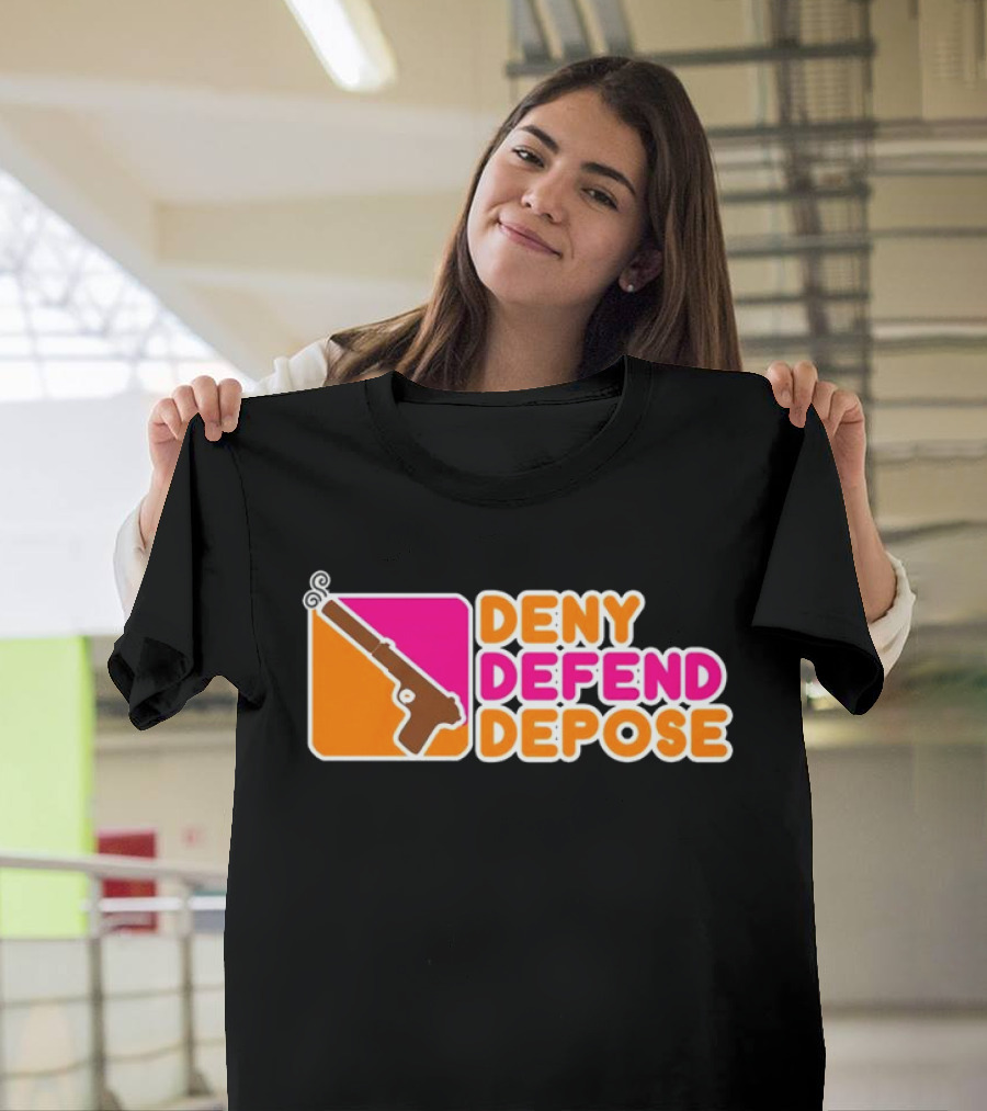 Deny Defend Depose Retro Gun T-Shirt