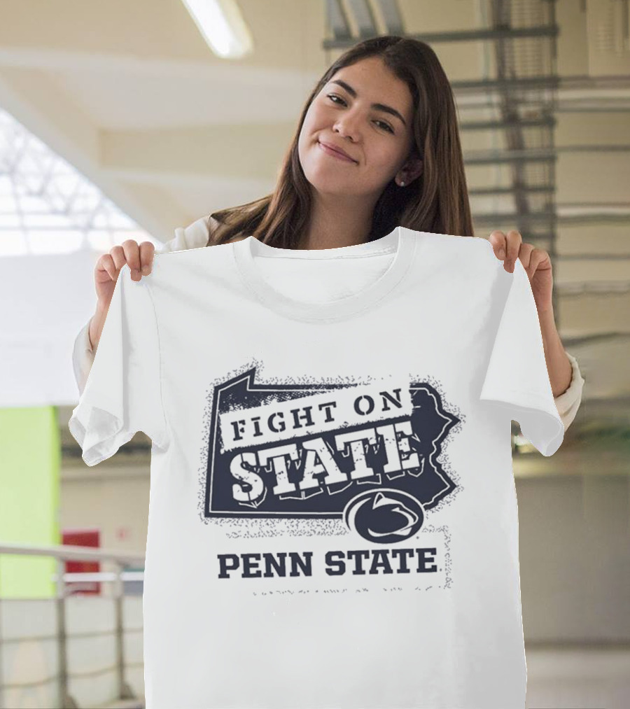 Penn State Nittany Lions Fight On State 2024 Pennsylvania Map T-Shirt