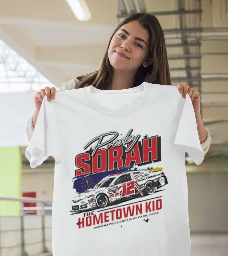 Presley Sorah The Hometown Kid Car 12 Indianapolis Raceway Park T-Shirt