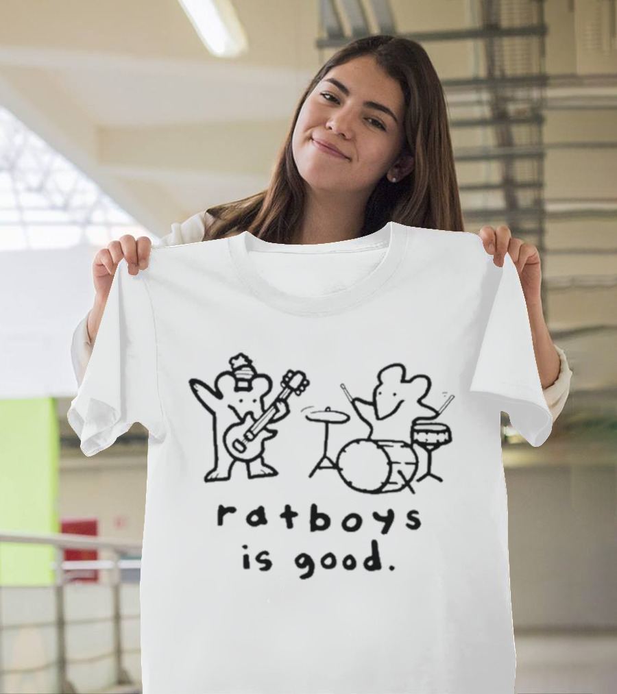 Ratboys Band Is Good Two Cartoon Characters Playing Instruments T-Shirt