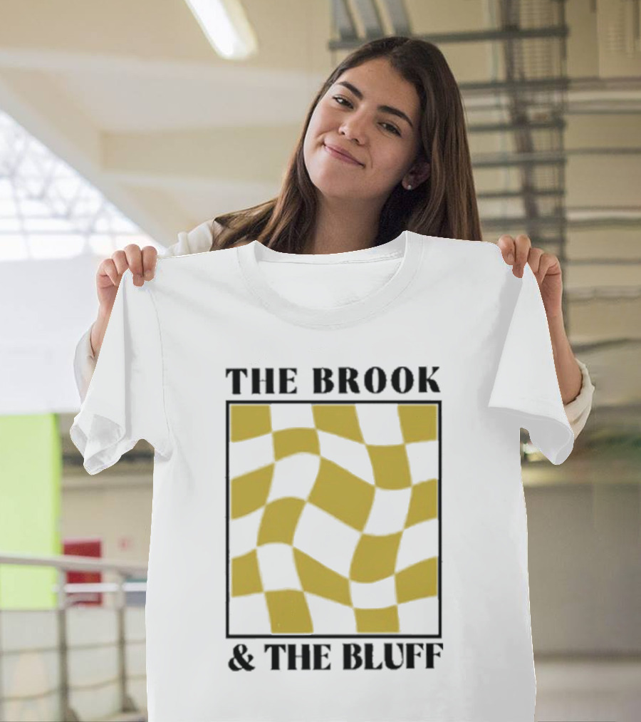 The Brook and The Bluff Wavy Yellow Checkered T-Shirt