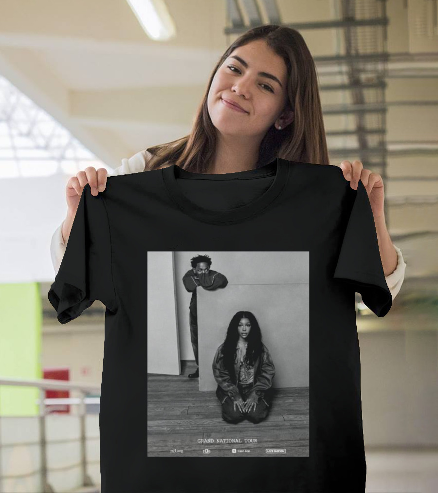 Kendrick Lamar x SZA Grand National Tour 2025 pgLang TDE Live Nation Cash App T-Shirt