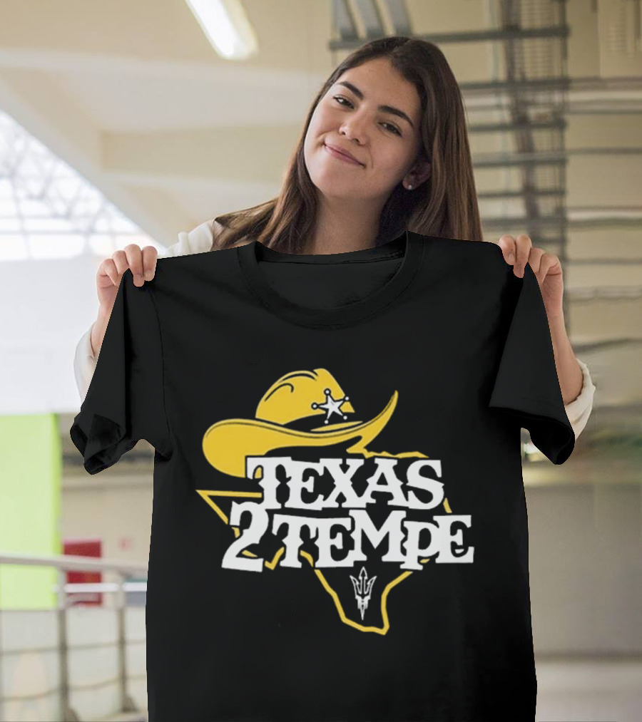 Kenny Dillingham Texas 2 Tempe Cowboy Hat State Outline Pitchfork T-Shirt