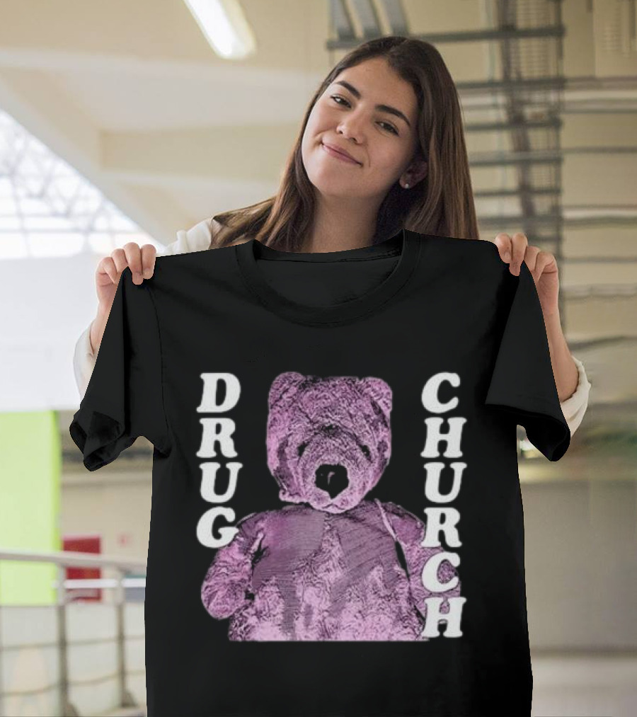 Drug Church Purple Teddy Bear T-Shirt