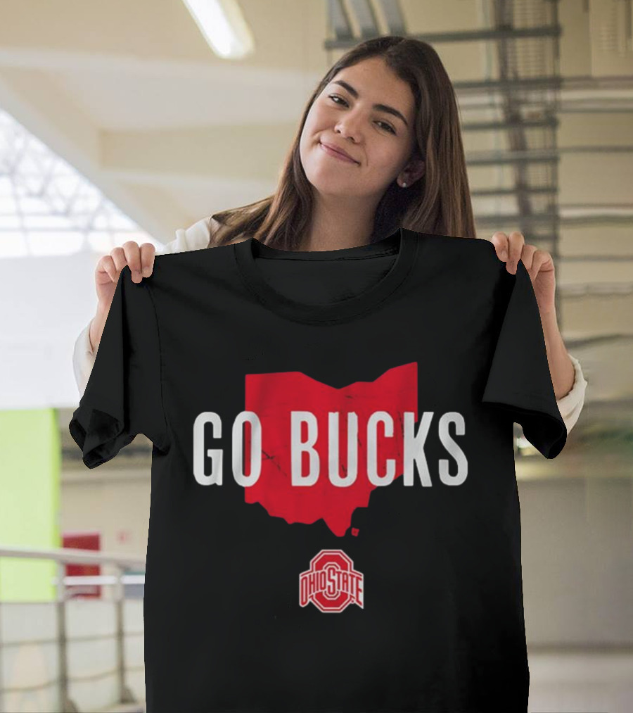 Ohio State Go Bucks Red Map T-Shirt