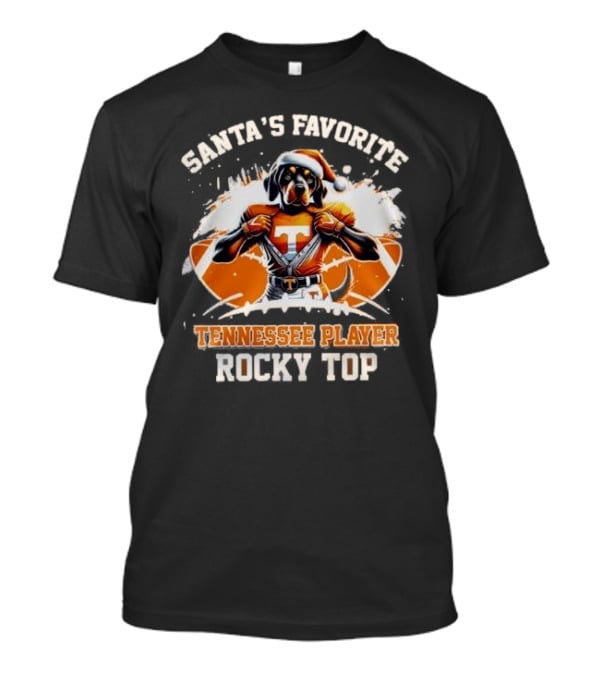 Santa's Favorite Tennessee Player Rocky Top T-Shirt