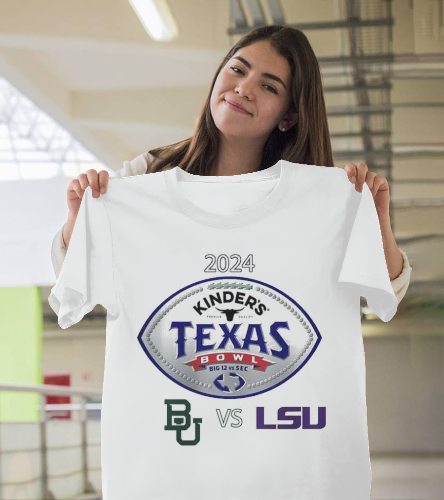 Kinder’s Texas Bowl 2024 Baylor Bears vs LSU Tigers Big 12 vs SEC Matchup in Houston Texas T-Shirt