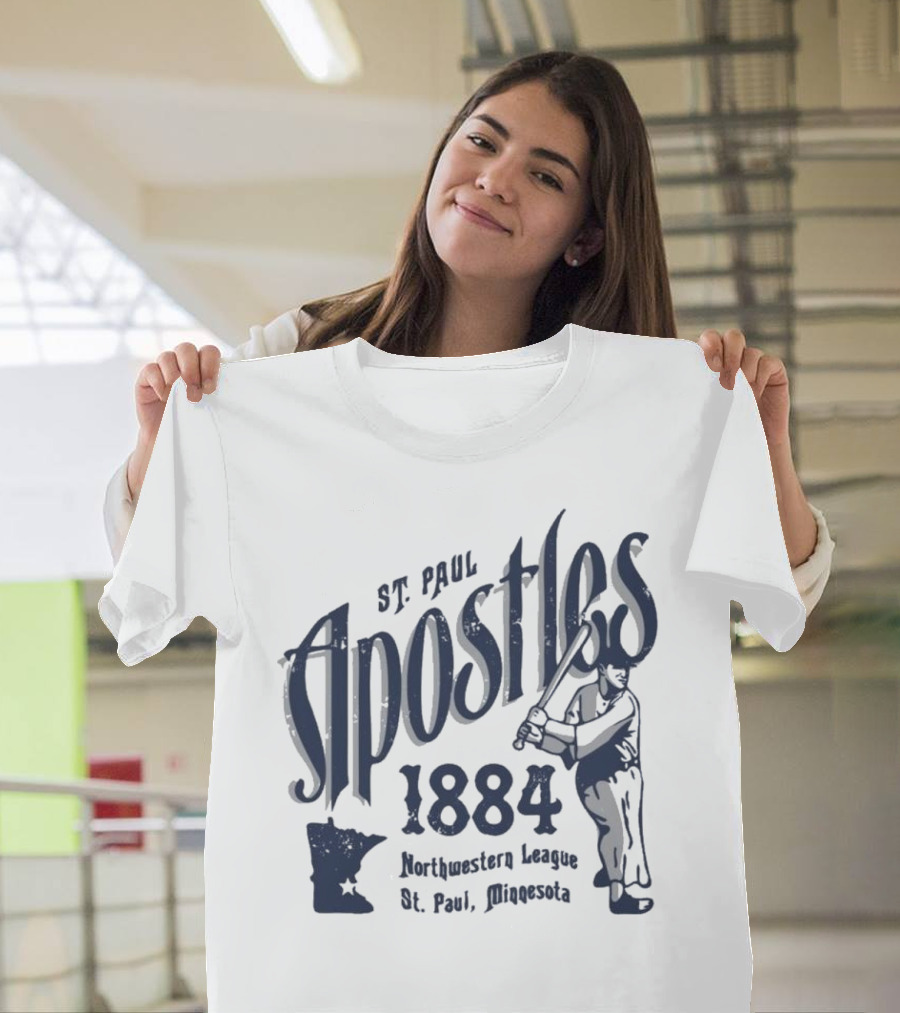 St. Paul Apostles 1884 Northwestern League St. Paul Minnesota Vintage Defunct Baseball Teams T-Shirt