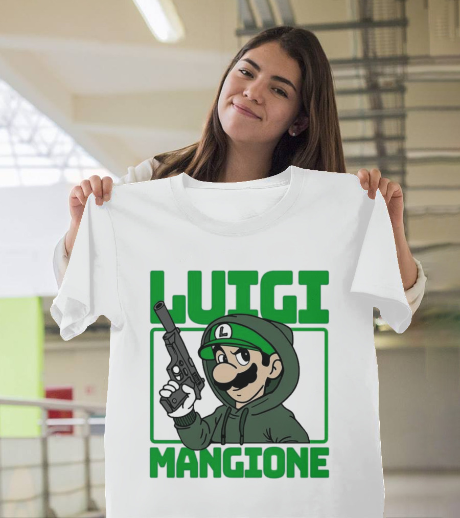 Luigi Mangione Hoodie Gun Super Mario T-Shirt