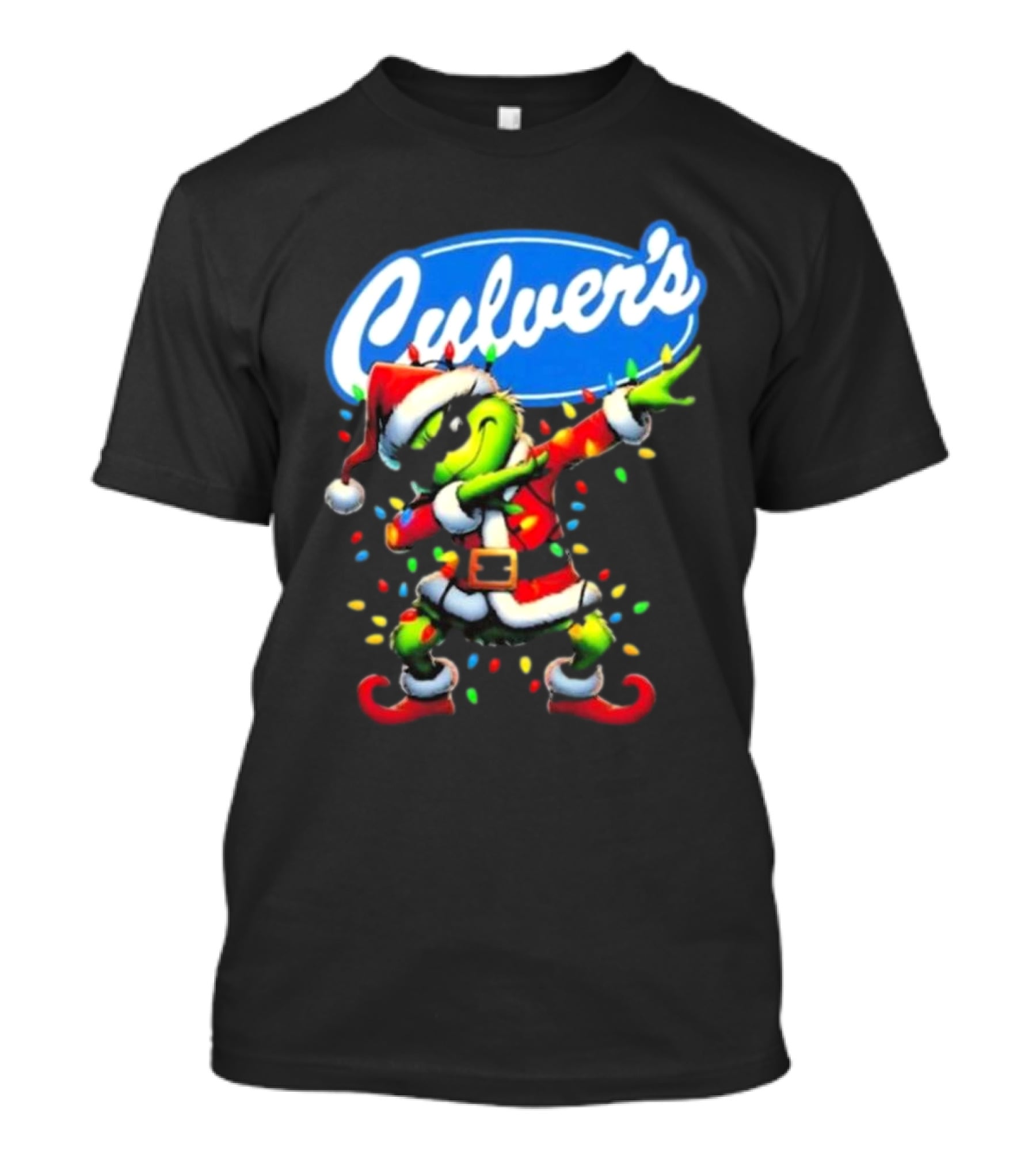 Culver's Santa Grinch Dabbing Christmas T-Shirt