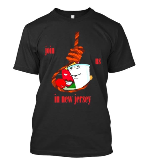 Join Us In New Jersey Mischa Aqua Teen Hunger Force Characters Rope T-Shirt
