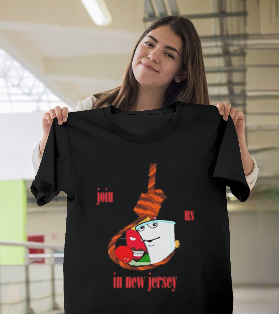 Join Us In New Jersey Mischa Aqua Teen Hunger Force Characters Rope T-Shirt