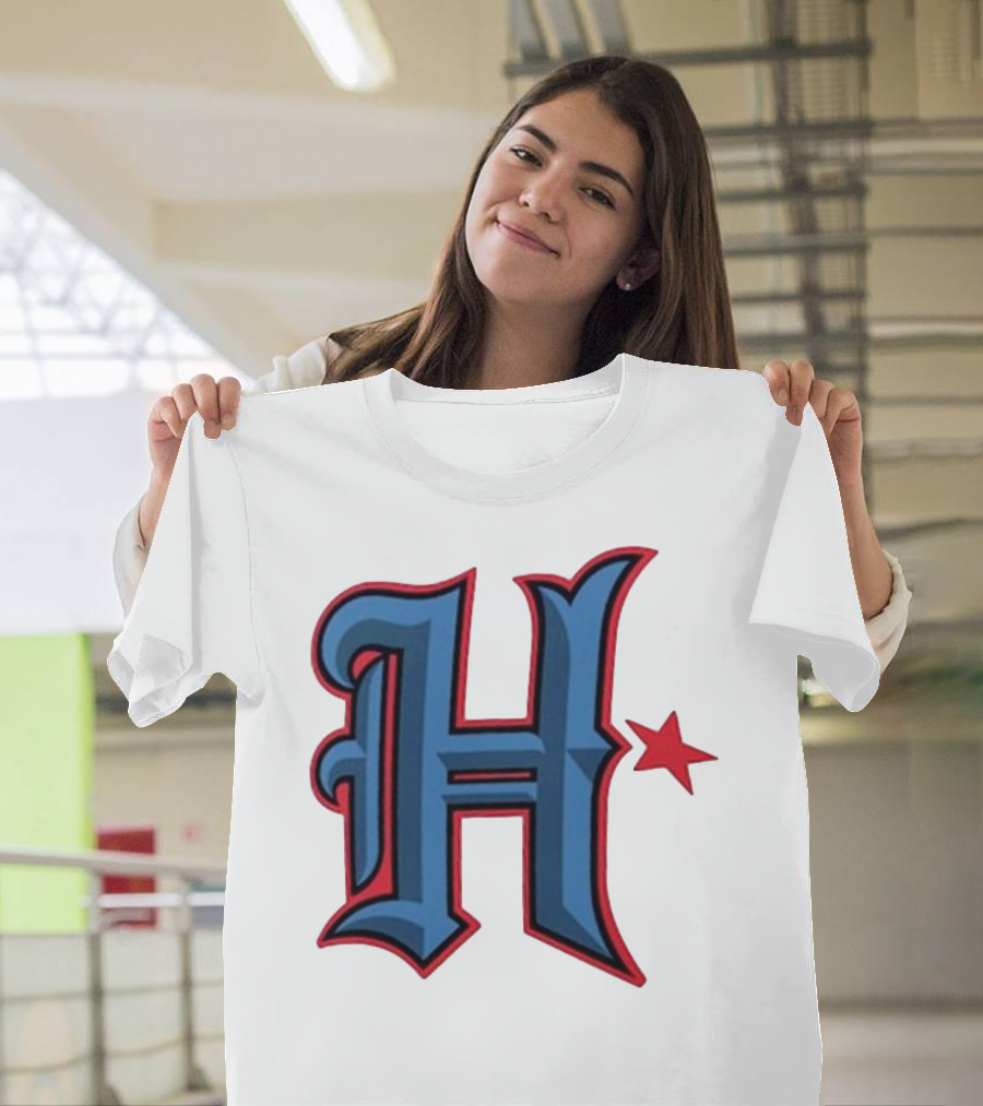 Houston Texans H Logo with Red Star T-Shirt