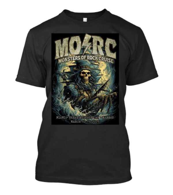 MO⚡RC Monsters Of Rock Cruise Miami Great Stirrup Cay Nassau March 10-15, 2025 T-Shirt